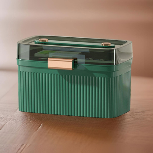 Caja Organizadora De , Contenedor Portátil Verde Oscuro