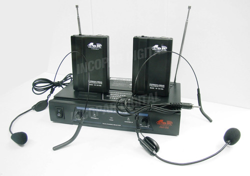 Dos Microfonos Inalambrico Gbr Vhf Pro258  Vincha 