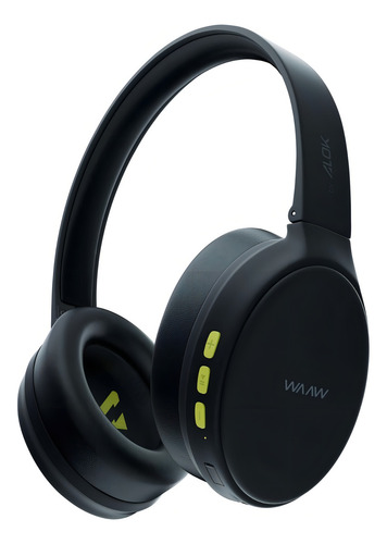 Fone De Ouvido Sem Fio Waaw By Alok Sense 200hb Bluetooth Cor Preto-verde - Bom (Recondicionado)