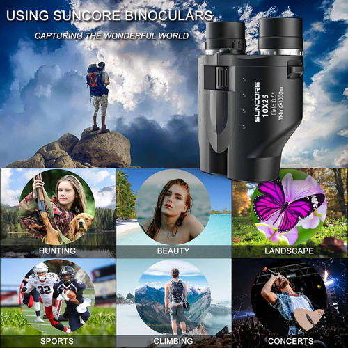 Telescopio Binocular 10x25 Fmc Potente Visión Binocular Para