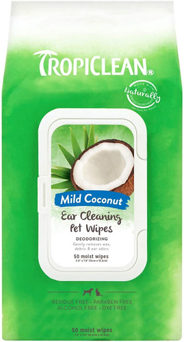 Tropiclean Ear Cleaning Wipes For Pets, 50ct - Gently Dissol