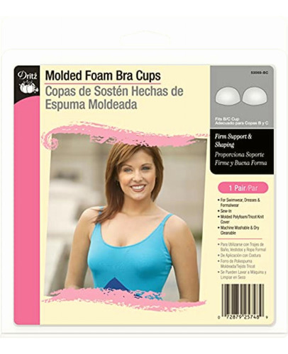 Dritz(r Molded Foam Bra Cups Fits B/c Cup