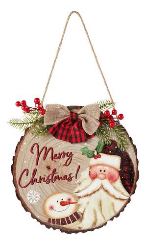 Letrero De Bienvenida De Navidad De Madera Rústica Jm01093