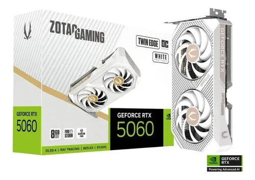 ZOTAC Geforce RTX5060 8GB 動作確認済 本体のみ Placa De Vídeo Zotac Nvidia Rtx 5060 Oc 8gb Gddr6 Branco