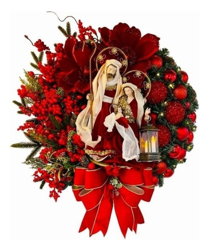 Corona De Navidad Adornos Puerta Colgante Árbol Accesorios