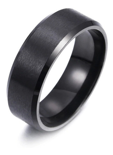 Anillos Tungsteno Facetado 8mm Negro Ideal Parejas Importado