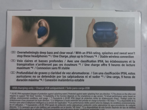 Auriculares In-ear Inalámbricos Sony Wf-xb700 Azul En Caja