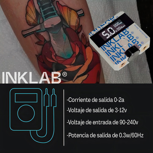 Fuente De Poder Para Tatuar Inklab Absolute Zero Profesional