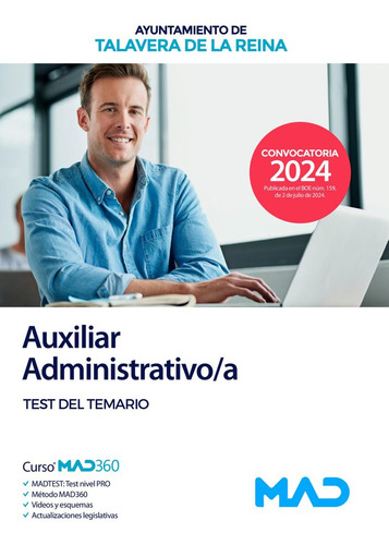 Auxiliar Administrativo/a Test Temario Ayuntamiento Talaver