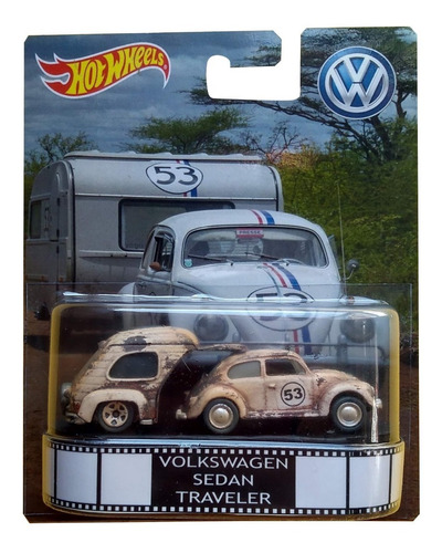 Custom Escala 1:64 Vocho Pelicula Herbie Con Remolque Oxido 