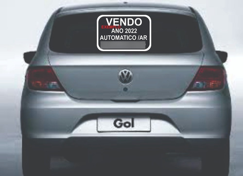 Imagem 3 de 4 de Placa Adesivo Vende-se Vendo Personalizado Veículo 2 Peças.