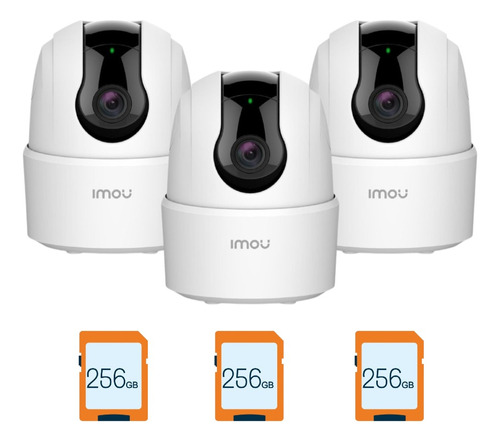 Kit X3 Cámara De Seguridad Wifi Imou Ranger 2c - 2mp + 256gb