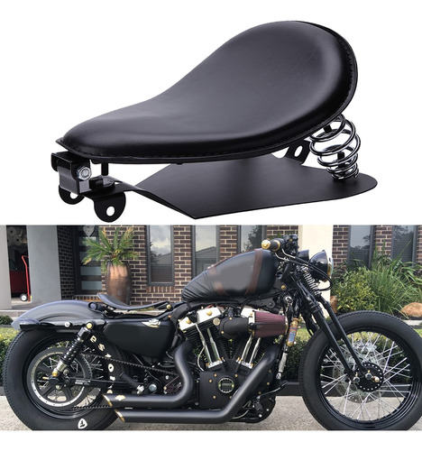 Asiento Bobber Negro Harley Sportster Xl 883 1200 48 Negro