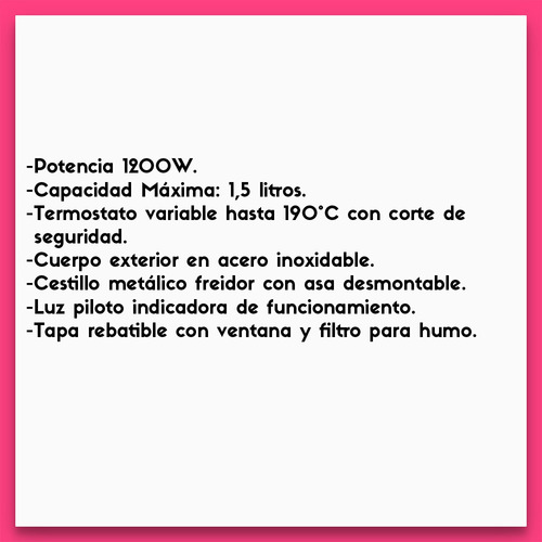 Freidora Ultracomb FR-8301 1.5L plata 220V