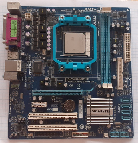 Placa Gigabyte M68m-s2p Am2 Am2+ Am3+lata+ Athlon Ii X2 (Usado)