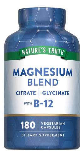 Nature S Truth Mezcla De Magnesio Citrato Y Glicinato 180 Pz Sin Sabor