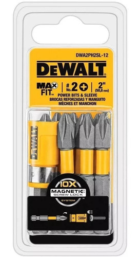 2 Ph2 Maxfit Bits (12) W/sleeve Dewalt Dwa2ph2sl-12