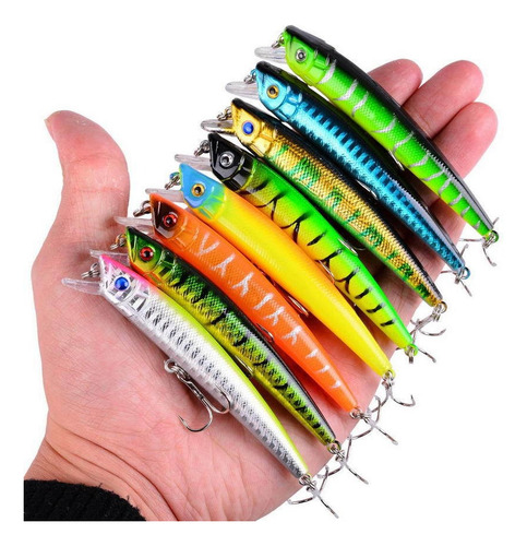 Imagen 5 de 8 de Señuelos De Pesca Pack De 40 Piezas 5-11 Cm Armería Virtual
