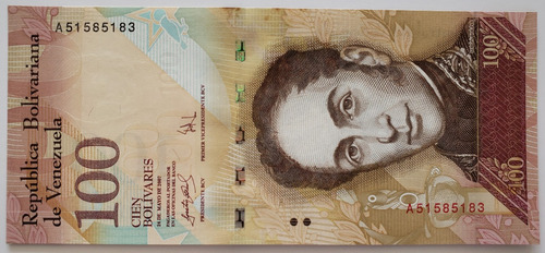 Billete Venezuela 100 Bolívares 5.2007 A8 Xf+ 2da Emisión