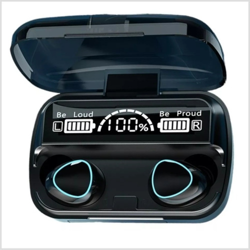 Fone De Ouvido Sem Fio M10 Tws Bluetooth 5.1 Preto Luz Rbg
