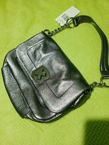 Cartera Bolso Calvin Klein Original Color Gris Plateada 