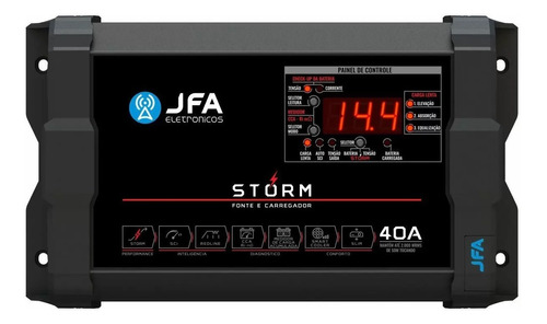 Fonte Automotiva E Carregador De Bateria Jfa Storm 40a