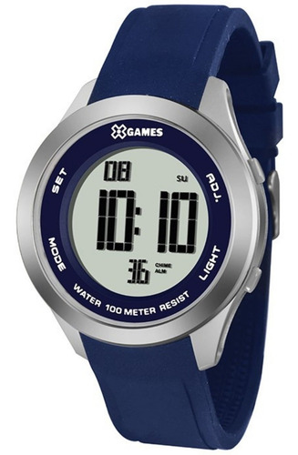 X Games Feminino Esportivo Prata Azul Prova D'água Xmppd387