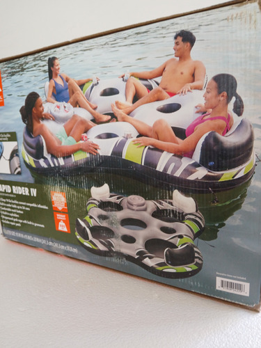 Flotador Inflable 4 Personas Gris
