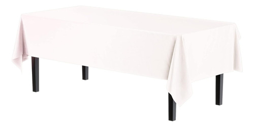 Manteles De Plástico Blanco Para Mesa 137cm X 274cm