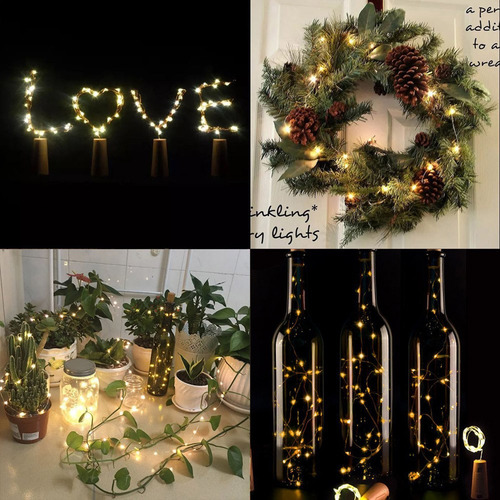 Luces Led Nocturnas Para Botellas De Vino Blanco Cálido, 1 U
