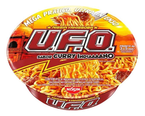 Kit 3 Unidades Macarrao Instantneo Yakissoba Ufo Miojo