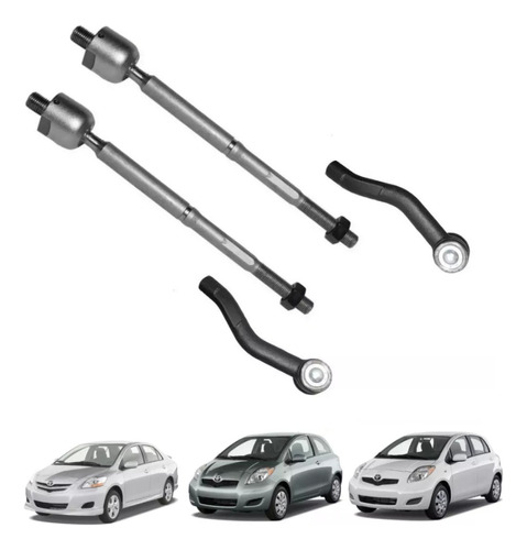 Kit Terminales + Axiales Toyota Yaris 2006 2013 4 Piezas