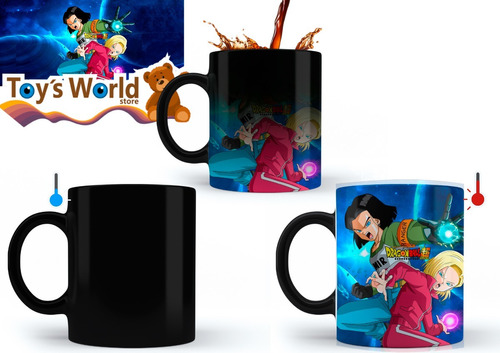 Taza Magica Dragon Ball Super Androides 17 Y 18 Premium!