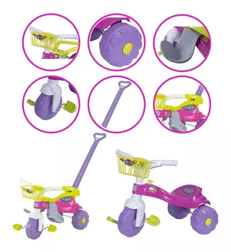 Triciclo Velotrol Infantil Tico-tico Bebe Motoca Empurrador