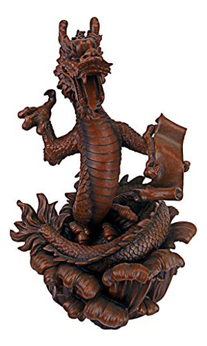 Diseño Toscano Ly815053 Estatua Del Rey Dragón De Los Cuatro
