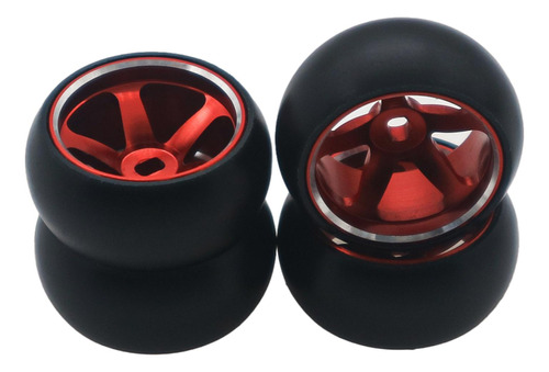 4pcs Rc Car Car Car Wheel Neumáticos Para Rojo 25x11 Mm