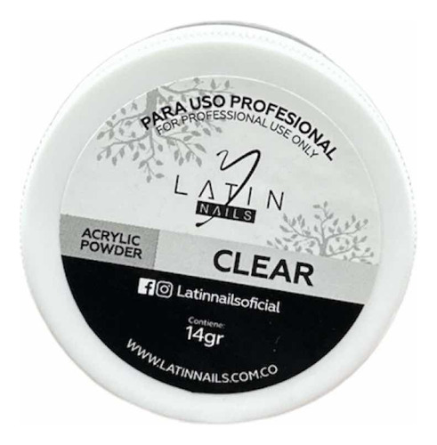 Polvo Acrílico Latin Nails Clear 14g