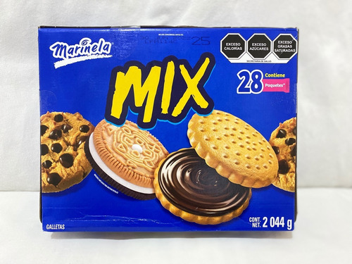Imagen 2 de 4 de Caja De Galletas Marinela Mix Con 28 Paquetes 2 Kg