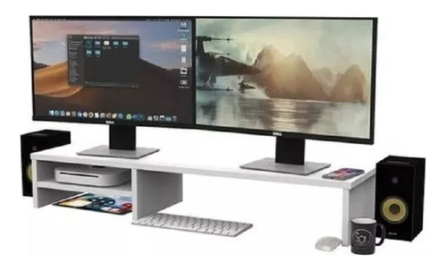 Suporte Dois Monitores Pc Mesa De Computador Gamer Dupla