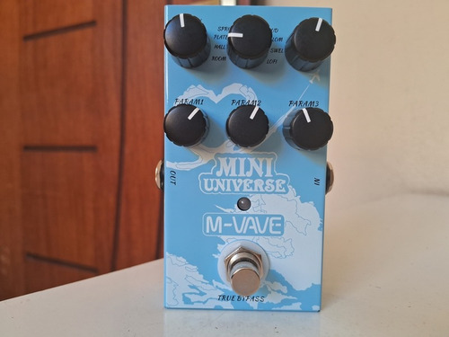 Pedal Mini Universe Reverb - M-vave - Na Caixa (zerado!) Azul-celeste (Usado)