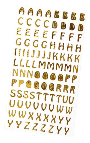 Zzc Adesivos De Letras Para Scrapbooks, Quadro Dourado