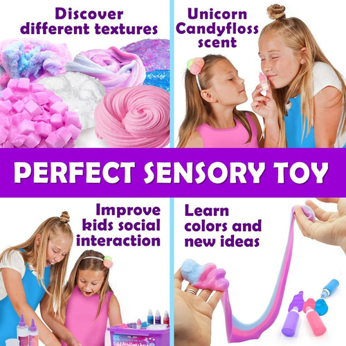 Imagen 4 de 6 de Mini Kit De Slime De Unicornio Original Para Niñas