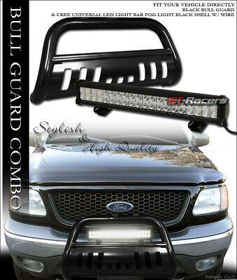 Black Bull Bar Bumper Guard W/120w Cree Led Light For 97 Gt2