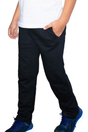   Pantalón Escolar Jogging Recto Algodón Doble Frisa Unisex 