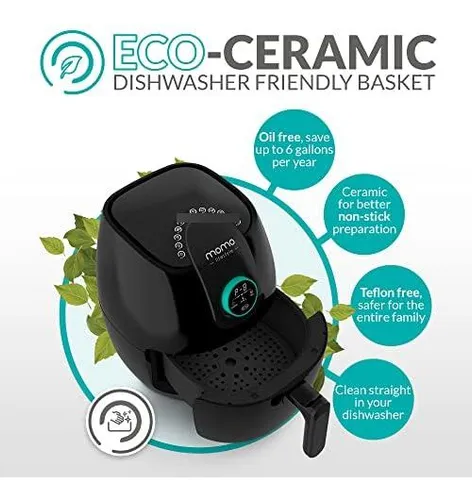 Freidora De Aire Momo Lifestyle 3.4 Qt Con Cerámica Y 12 Fun