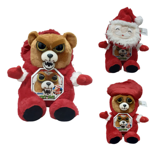 PelĂșcia Feisty Monster Safari Urso Natal Papai Noel Careta