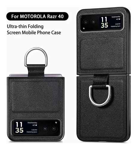 Litchi Pattern Phone Case Para Motorola Razr40 Ultra