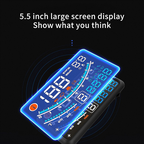 Proyector De Parabrisas Obdii Euobd De 5.5 Pulgadas Hu Con M