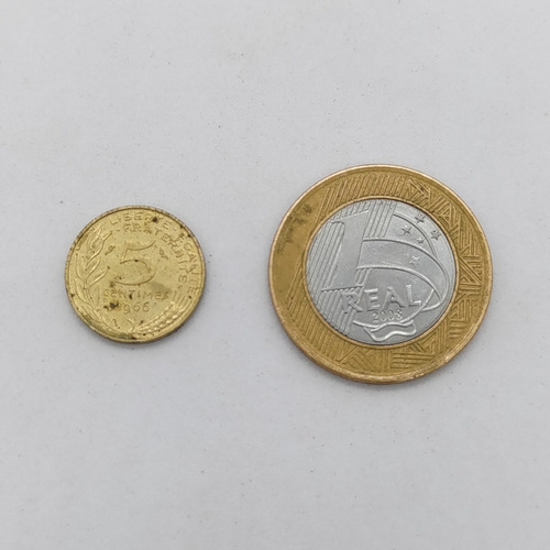 Antiga Moeda De 5 Centimes Ano 1966 França - 16434n (Usado)
