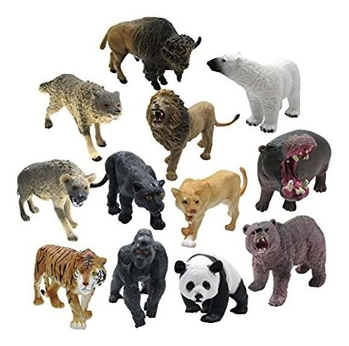 Figura De Acción De Animales Salvajes, 12 Piezas, Juguete R